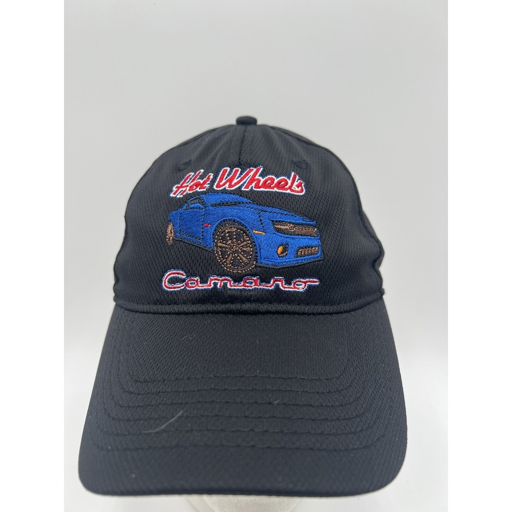 Hot Wheels Camaro Embroidered Black Adjustable Baseball Cap Hat Car Enthusiast